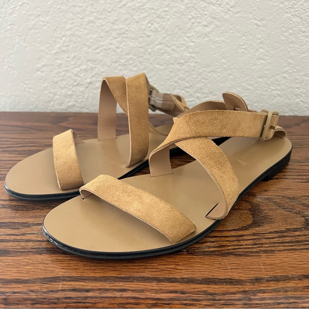 EVERLANE The Modern Wrap Sandals Suede Size 9.5
